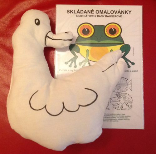 Polštářek s motivačním prvkem + skládané omalovánky