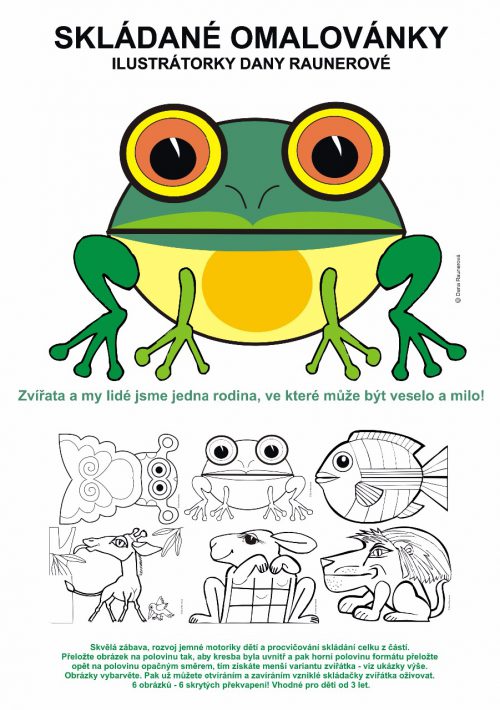 Skládané omalovánky I - k vytištění