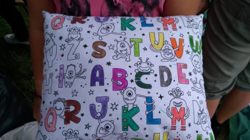 Abc se strašidýlky, dodáván černobílý, určený k malování fixy na textil - Image 3